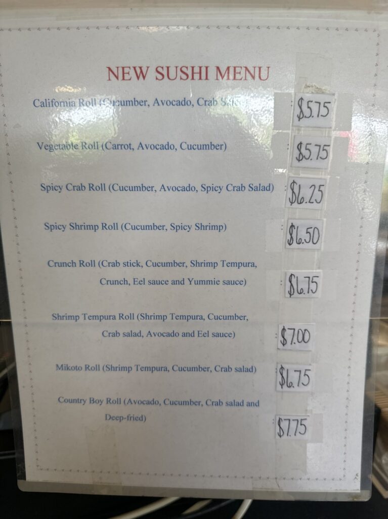 Mikoto Express Menu 3